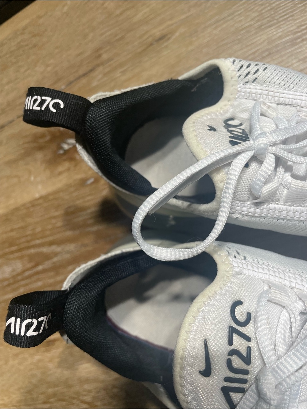 Nike White and Black Air Max 270 Sneakers - Picture 6 of 6